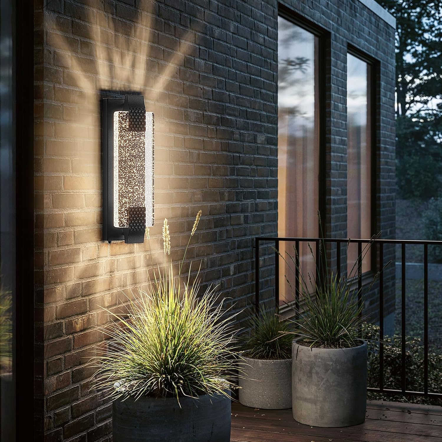 Outdoor Lighting Dusk To Dawn - Lampa zewnętrzna LED na werandę, 15,7