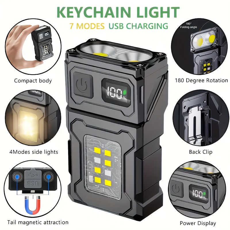 Zinc Outdoor Lighting - Mini Latarka LED z Możliwością Ładowania,