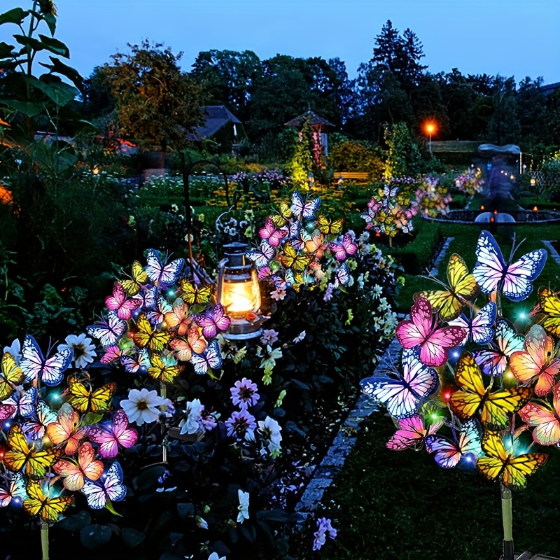 Outdoor Lighting For Christmas - Solarny LED Motyl Lampki Ogrodowe Wodoodporne