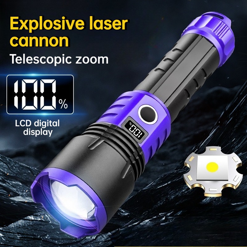 Outdoor Lighting For Camping - Wielofunkcyjna, mocna latarka LED z ładowaniem