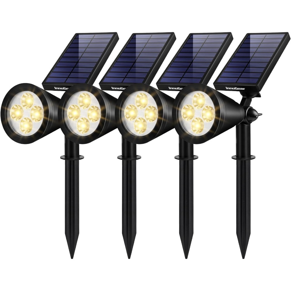 Outdoor Lighting Options - Lampy solarne zewnętrzne, ciepła biel, wodoodporne,