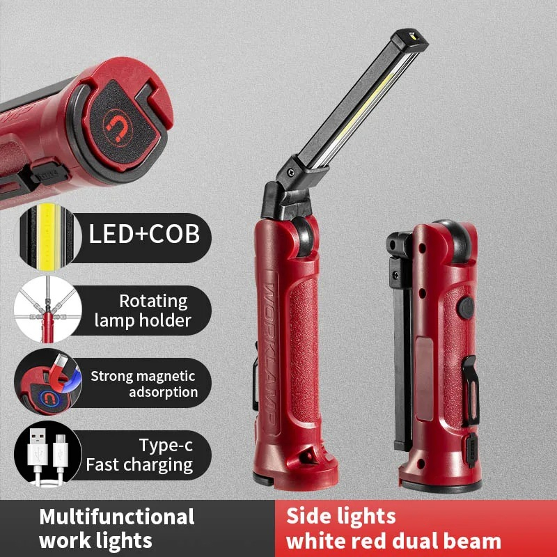 Outdoor Lighting Fixtures - Lampa robocza LED COB, ładowalna, składana