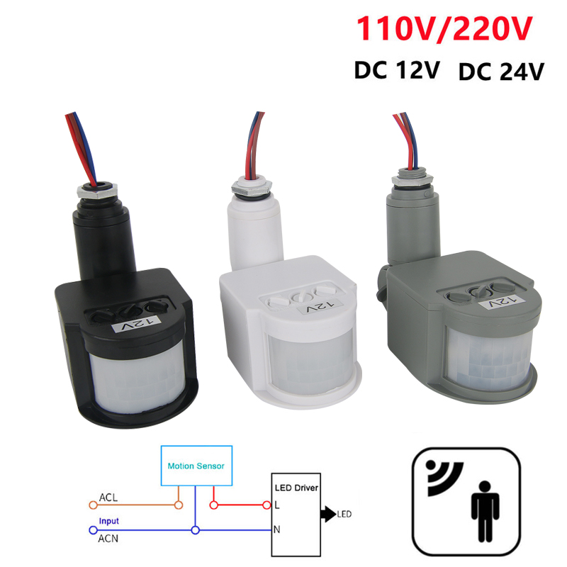 Outdoor Lighting Wall Mount - 12V czujnik ruchu 220V/110V czujnik ruchu