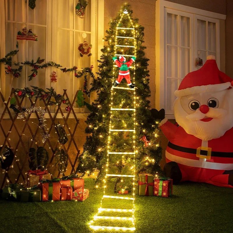 Outdoor Lighting For Christmas - Świąteczne lampki LED, dekoracyjna drabinka świetlna