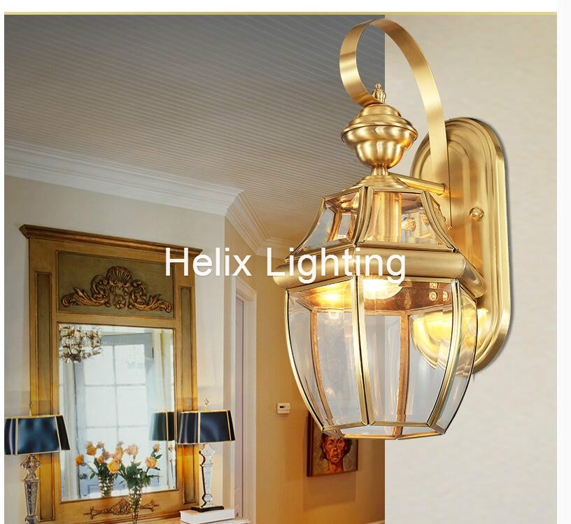 Outdoor Lighting Brass - Darmowa wysyłka antyczny mosiądz ścianie kinkiet