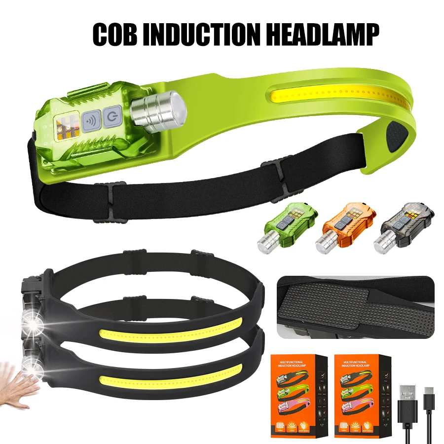Outdoor Lighting For Camping - Mocna latarka czołowa LED, przenośna, ładowalna,
