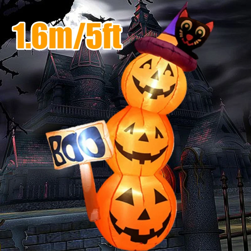 Outdoor Lighting Diy - 1.6M/5FT Halloween nadmuchiwany model dynia wbudowane