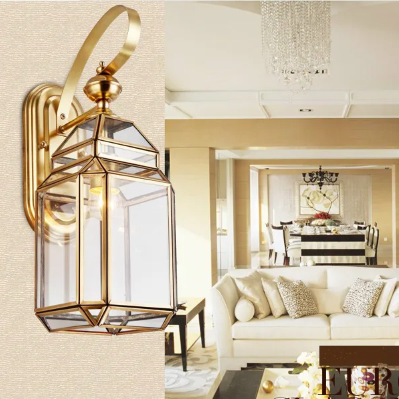 Outdoor Lighting Brass - Nowoczesna lampa ścienna z brązu D17cm