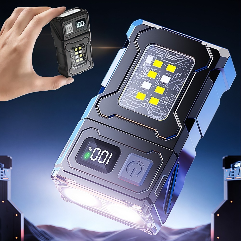 Outdoor Lighting For Camping - Akumulatorowa Mini Latarka LED z Magnetycznym