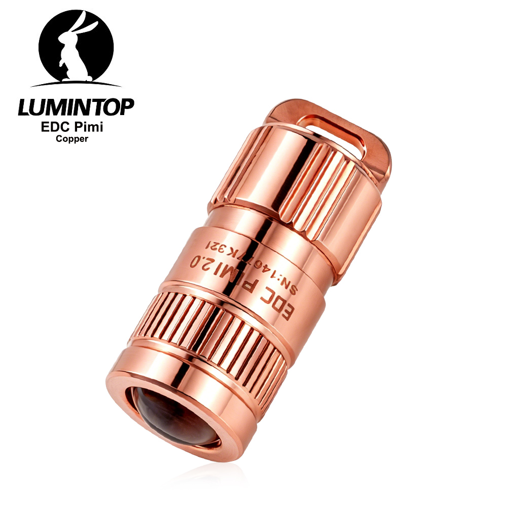 Outdoor Lighting Brass - Miedziana Latarka EDC LED Kieszonkowa Lampka