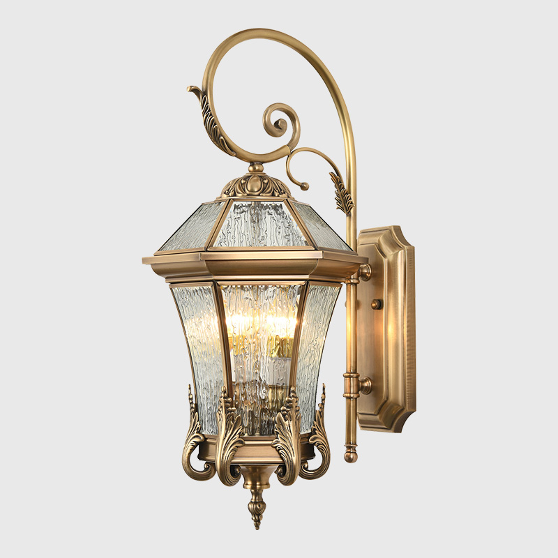 Outdoor Lighting Brass - Nowoczesna mosiężna lampa ścienna w stylu