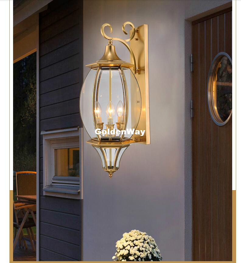 Antyczna mosiężna lampa ścienn – Outdoor Lighting Brass recenzja i cena