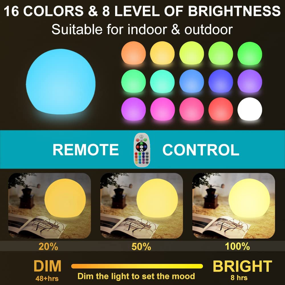 Akumulatorowa, świecąca kula L – Outdoor Lighting Diy recenzja i cena
