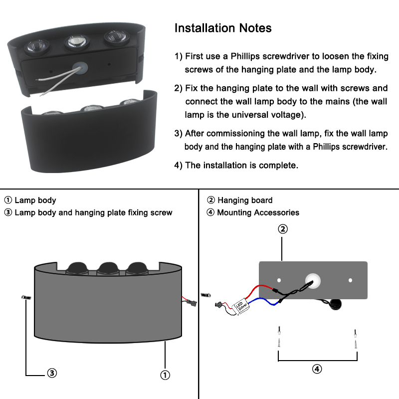 Lampa ścienna LED 2W 4W 6W 8W  – Outdoor Lighting Wall Mount recenzja i cena