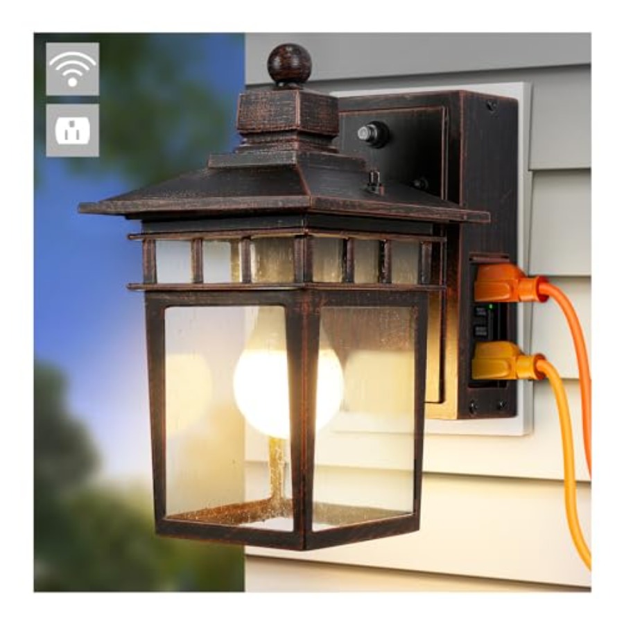Lampa zewnętrzna z gniazdem GF – Outdoor Lighting Dusk To Dawn recenzja i cena
