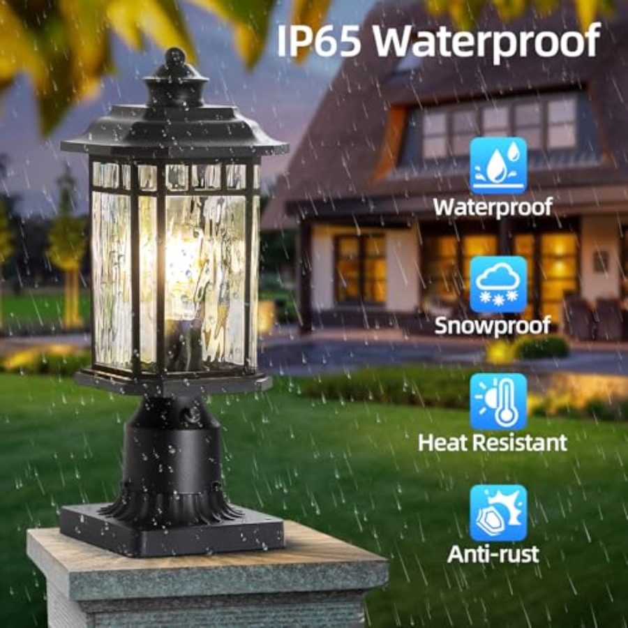 Zestaw 2 lamp słupkowych zewnę – Outdoor Lighting Dusk To Dawn recenzja i cena