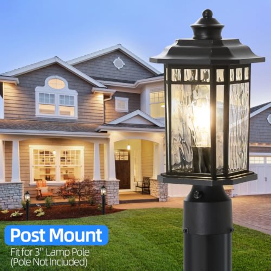Zestaw 2 lamp słupkowych zewnę – Outdoor Lighting Dusk To Dawn recenzja i cena