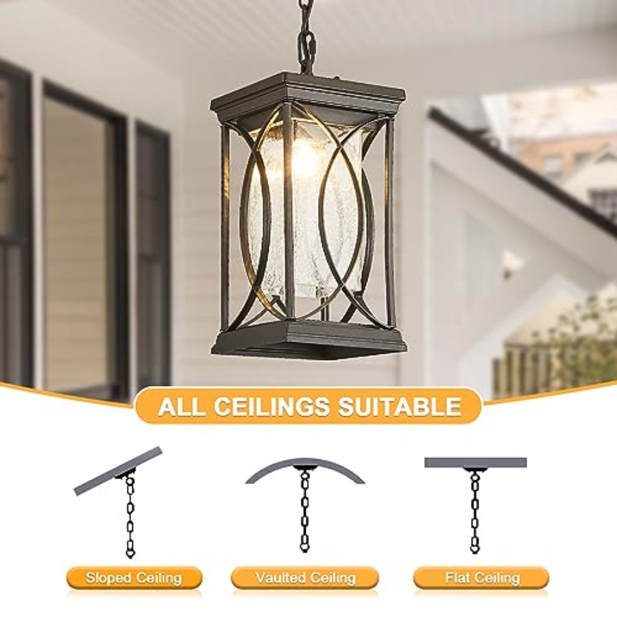 Zewnętrzne lampy wiszące z czu – Outdoor Lighting Dusk To Dawn recenzja i cena