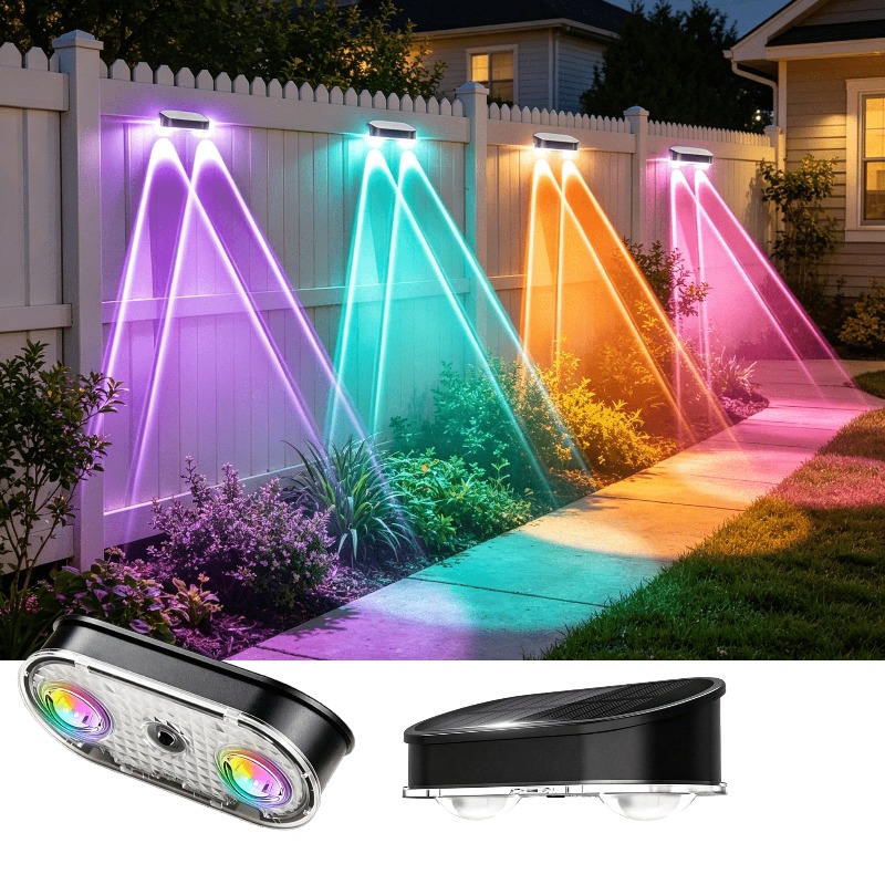 Lampa solarna RGB do ogrodzeni – Outdoor Lighting Dusk To Dawn recenzja i cena