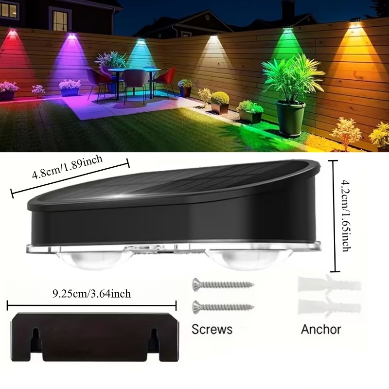 Lampa solarna RGB do ogrodzeni – Outdoor Lighting Dusk To Dawn recenzja i cena