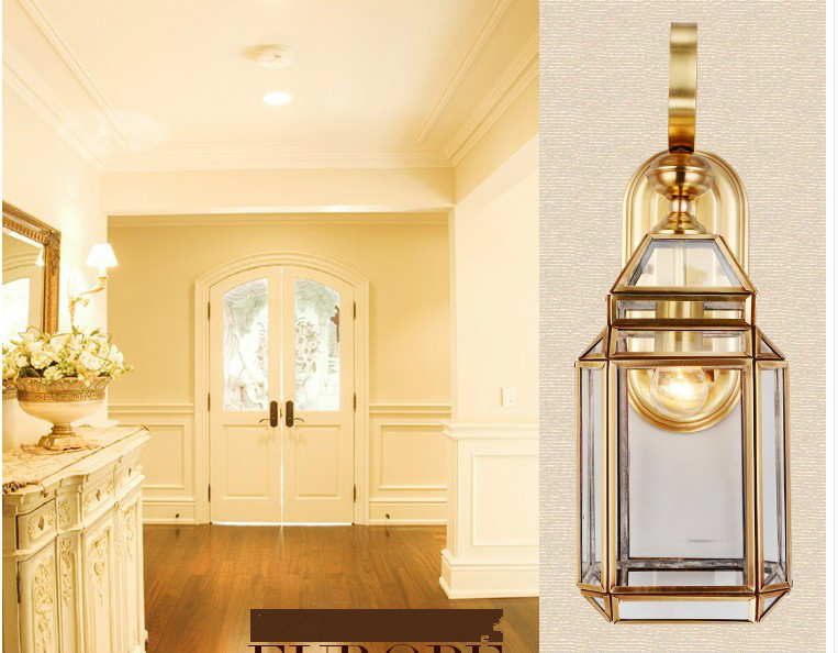 Nowoczesna lampa ścienna z brą – Outdoor Lighting Brass recenzja i cena