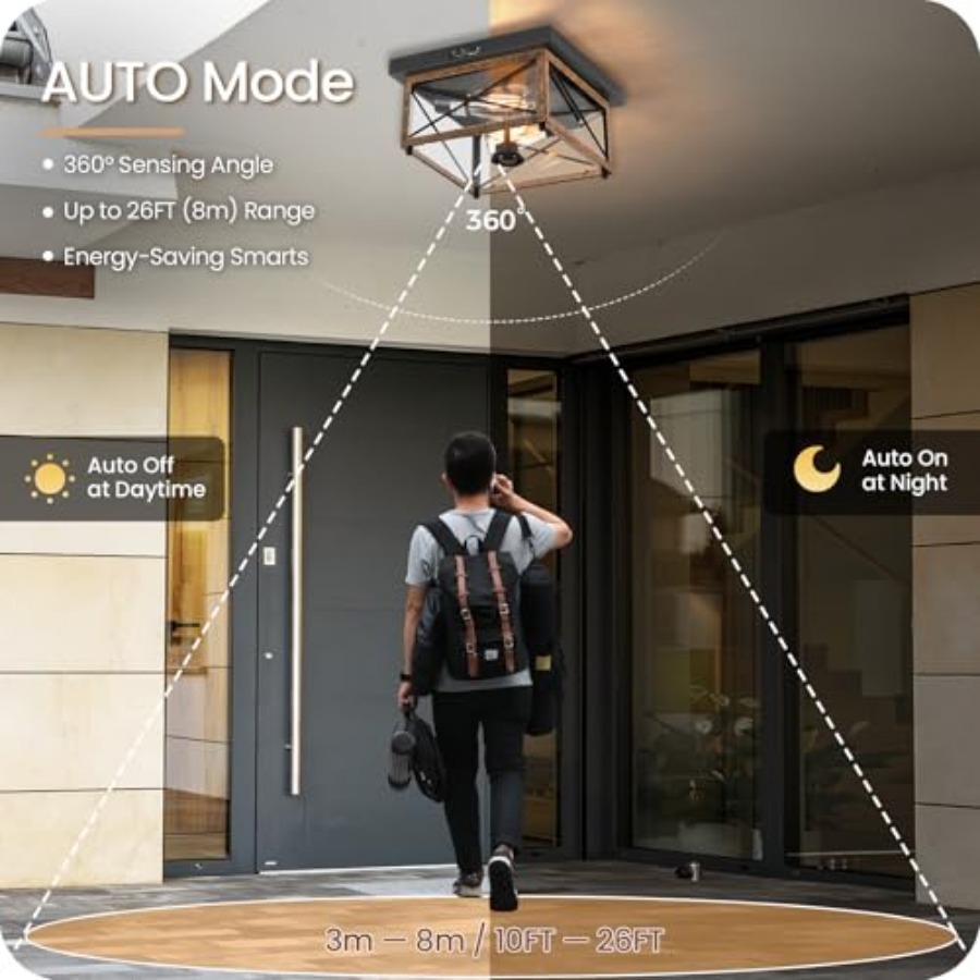 Zewnętrzna lampa sufitowa z cz – Outdoor Lighting With Motion Sensor recenzja i cena