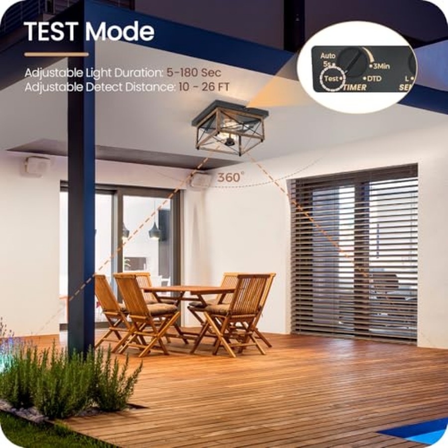 Zewnętrzna lampa sufitowa z cz – Outdoor Lighting With Motion Sensor recenzja i cena