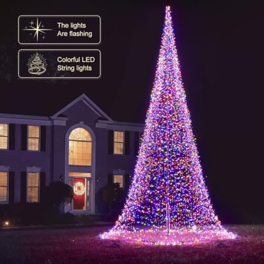 Zewnętrzny maszt flagowy z cho – Outdoor Lighting For Christmas recenzja i cena