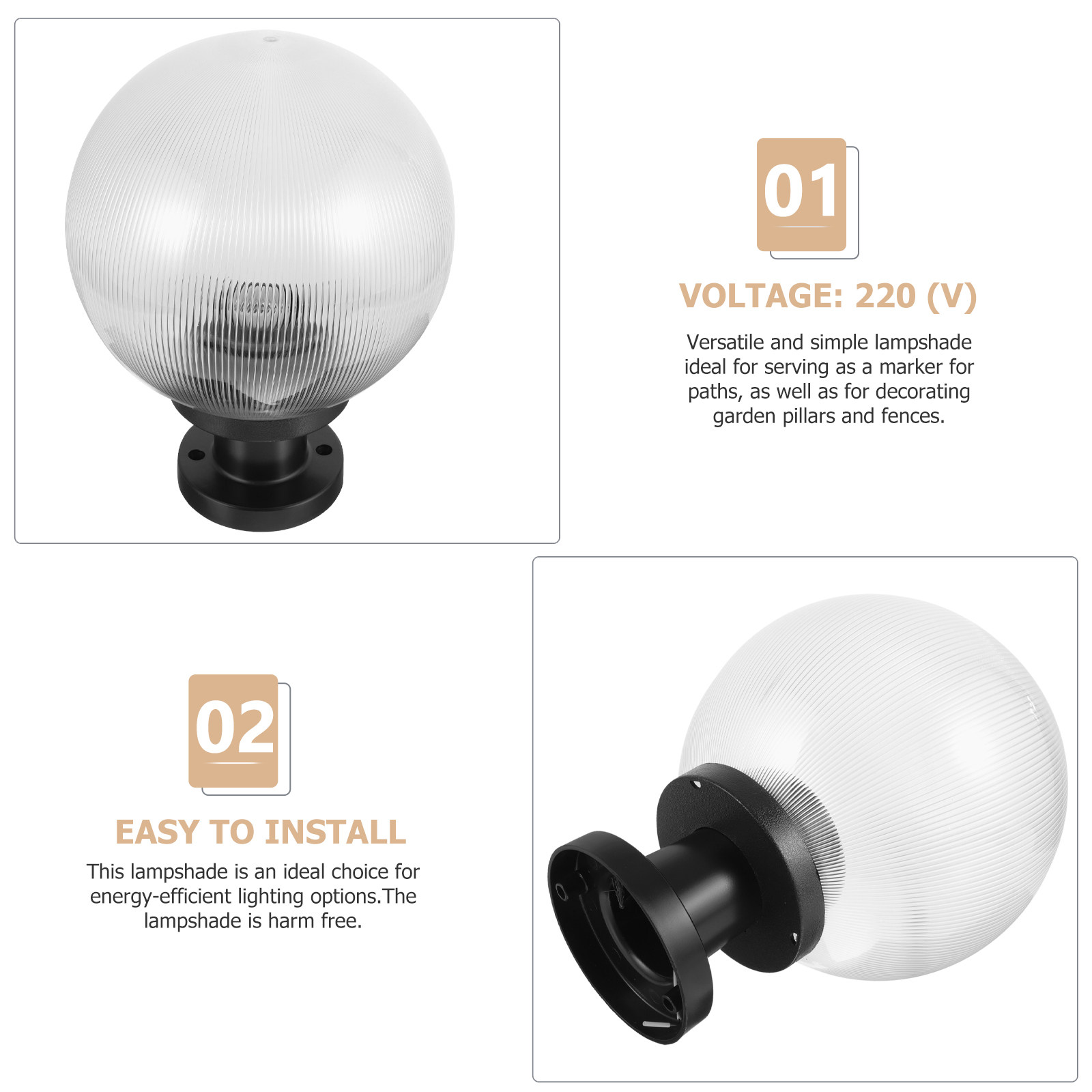 1 zestaw klosza w kształcie ku – Outdoor Yard Lighting Fixtures recenzja i cena