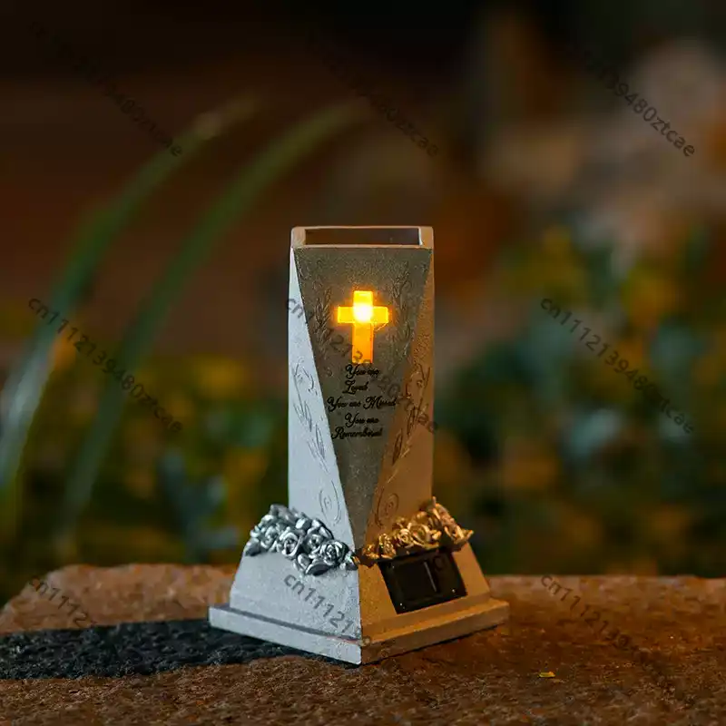 Solarna Statua Anioła z Krzyże – Outdoor Lighting Brass recenzja i cena